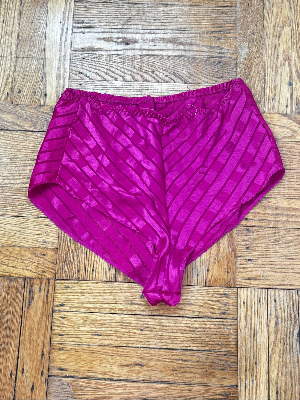 Maidenform Fuchsia Striped Satin Shorts